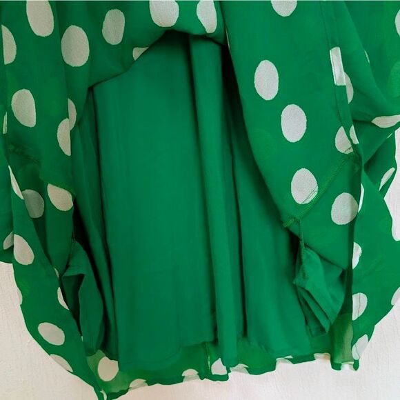 Boden Green Polka Dot Midi Dress Size 8 Petite - Picture 8 of 8